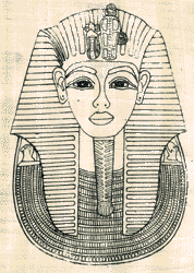 Outlined King Tutankhamun Papyrus Sheets