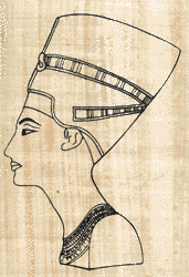 Queen Nefertiti Outlines  Papyrus Sheets