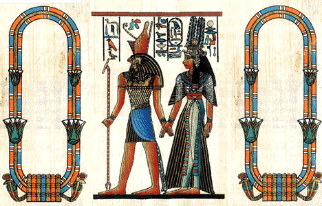 Horus and Nefertary - Papyrus Cartouche